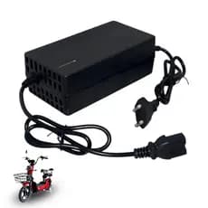 Carregador Bivolt 48V 1.8A para Bike Elétrica, Patinete e Scooter – Alta Eficiência