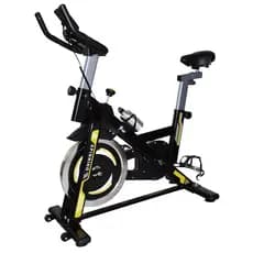 Bicicleta Spinning Ergométrica Profissional Fitness Premium Amarelo Com Roda De Inércia De 20kg