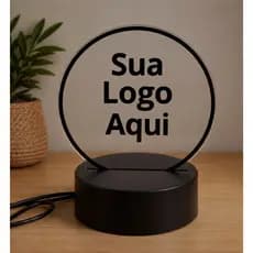 Luminária LED 3D Personalizada RGB