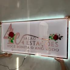 Placa Neon Led 80x50cm em Acrílico - Letreiro Personalizado