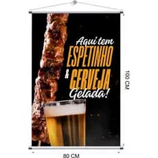 Banner Temos Espetinho  Com Arte Pronta de high Qualidade Cores Vibrantes !!!