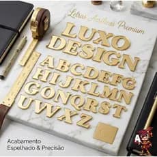 Kit para Aplique de Letras e Números em Acrílico Espelhado 3cm | Para Artesanato, Lembrancinhas e Decoração