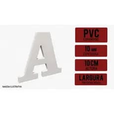 Letra em PVC Expandido Premium, 10cm Altura / Espessura de 10mm - Branco