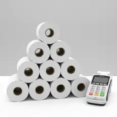 Kit 30 Bobinas Térmicas 57mm x 22m Impressão Recibo Máquina Cartão POS REP