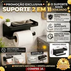 Suporte Porta Papel Higiênico Porta-Papéis Branco Preto ABS Porta Celular Difusor Organizador