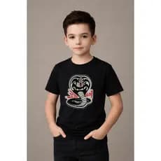 Camiseta Básica Infantil/Juvenil 2 ao 16 Meninos Cobra Kai