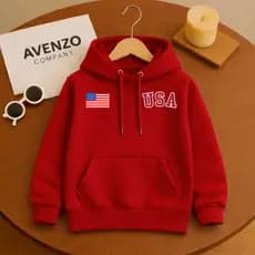 Moletom Canguru Infantil Menino Com Capuz USA Blusa de Frio