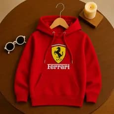 Agasalho Infantil Ferrari Blusa de Frio Canguru Moletom Premium Com Capuz Flanelado 100% Algodão