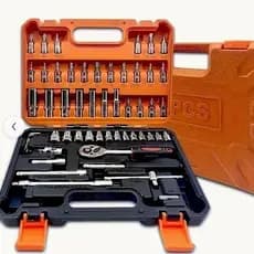 Jogo de Soquetes Profissional 53 Peças com Maleta 1/4" (6.3mm) – Aço Cromo Vanádio