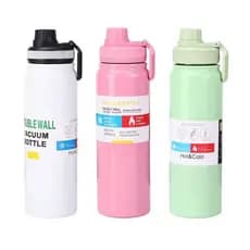 Garrafa Térmica Inox Esportiva 550ml 750ml 900ml – Antivazamento | Conserva Quente e Frio por Horas