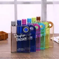 Garrafa Plana Portátil 380ml Do Your Best Ideal para Bolsa