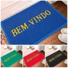 Tapete Capacho de Entrada Bem-Vindo Antiderrapante para Casa, Loja e Escritório