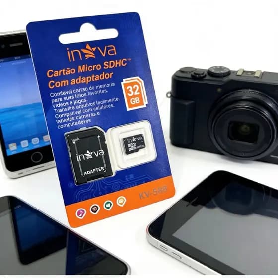 Cartão de memória Micro SDHC Com adaptador