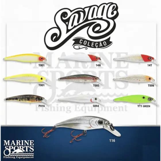 Isca Artificial Savage 65 Marine Sports 6,5cm / 6g - Todas as Cores - Robalo Tucunaré Traíra Dourado
