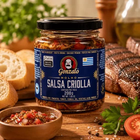 Molho Salsa Criolla Gonzalo 200g – Tempero Argentino Premium para Carnes, Churrasco e Grelhados