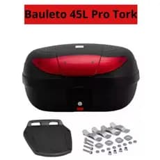 Bau para Moto Pro Tork Smart Box 28L 35L 45L C/ Base Universal Kit Fixação Resistente