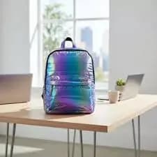 Mochila Feminina Escolar Brilho Bolsa Costas Espaçosa Caderno Maquiagem Viagem