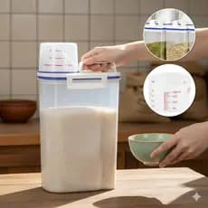 Pote Hermético Transparente 1,5kg Com Dosador Armazenar Mantimentos Grãos Farinha Açúcar
