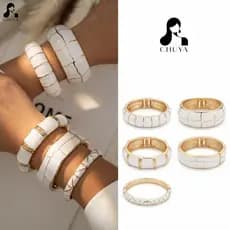 Pulseira Irregular retrô com gotejamento de óleo