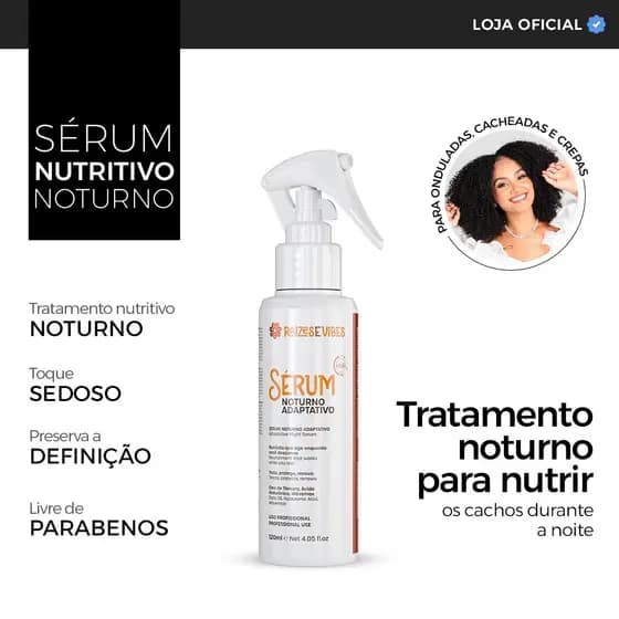 Sérum Noturno Revitalizador de Curvas Orgânico 120ml - Raízes & Vibes
