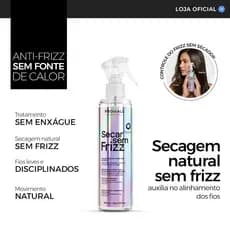 Leave-In Secar sem Frizz: Controle de Frizz e Proteção Sem Uso de Secador 200ml