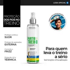 Spray Capilar 6 em 1 Partiu Treino | Proteção UV e Antifrizz Pré Treino