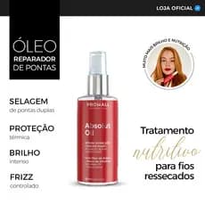 Óleo Capilar Reparador de Pontas Serum Absolut Oil 60ml Prohall