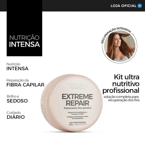 Máscara Capilar Nutrição intensa Extreme Repair Prohall 50g