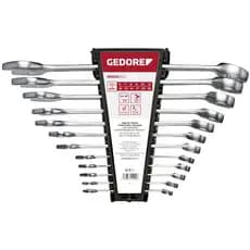 JOGO CHAVE COMBINADA GEDORE 6 A 22 mm 12 pcs R09105112 BOCA ESTRELA KIT ROBUST RED