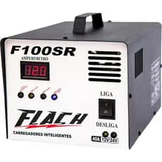 CARREGADOR DIGITAL F100SR 40Ah 12/24V AUX PARTIDA 100A PICO FLACH F100 SR 100SR