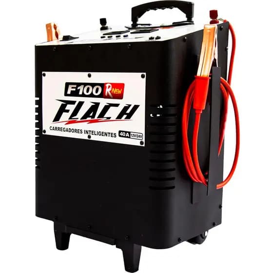 Carregador Flach F100 Rnew 40a 12/24v Aux Partida 100a pico