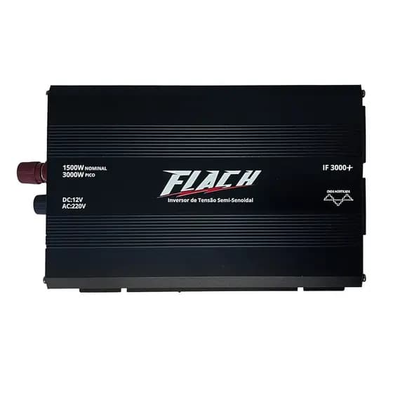INVERSOR DE TENSÃO FLACH 12V/220V 3000W PICO 1500W NOMINAL