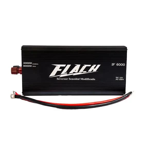 INVERSOR DE TENSAO FLACH 12V/220V 6000W PICO 3000W NOMINAL