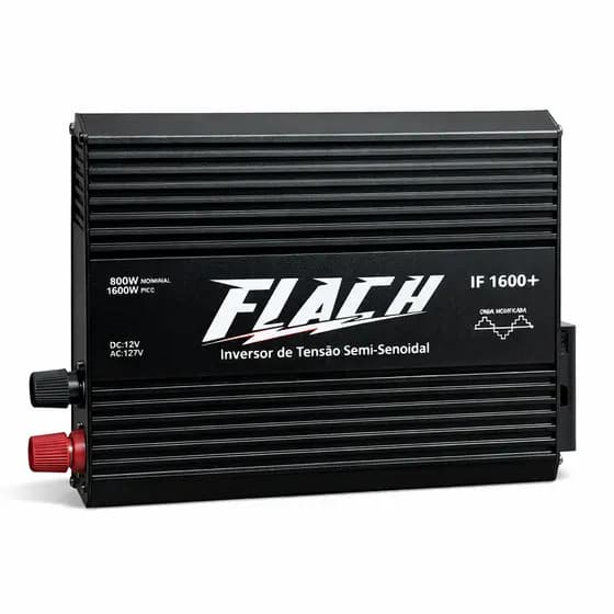 INVERSOR DE TENSÃO SEMI-SENOIDAL 12/127 1600W PICO 800W NOMINAL