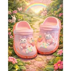 Sandália Infantil e Teen Rosa de Coelho em EVA – Leve, Confortável e Antiderrapante - B1