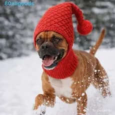 ALLGOODS1 Chapéu De Malha Para Cachorro , Envoltório De Cabeça De Animal De Estimação Quente E Aconchegante , Capa Elást