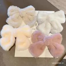 Conjunto de 1 peça de presilhas de cabelo com laço grande, fofas e elegantes, para mulheres e meninas, acessórios de pre