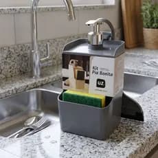 Organizador de pia dispenser de detergente porta bucha rodinho de pia kit cozinha utilidades acessórios para pia cozinha
