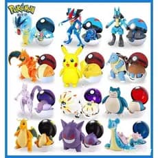 Brinquedo Bola Mágica Transformável Pokémon Original Pikachu Charizard Greninja Primeira e Segunda Geração HFNY