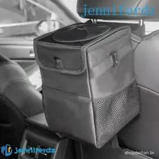 Lixeira De Carro AJENNIFER Com Tampa , Bolsos De Armazenamento , Automotiva Suspensa À Prova D'água , Organizador Automá