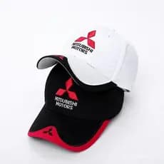 Novo 3D Mitsubishi Chapéu Boné Logotipo Do Carro Corrida De Beisebol Ajustável Casual Trucket hip hop