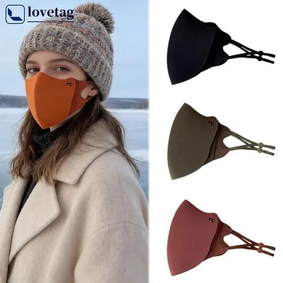 LOVETAG Outono Inverno Quente Traceless Máscara Respirável À Prova De Vento Frio Anti Pólen Véu Facial Para Esportes Ao