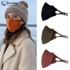 LOVETAG Outono Inverno Quente Traceless Máscara Respirável À Prova De Vento Frio Anti Pólen Véu Facial Para Esportes Ao