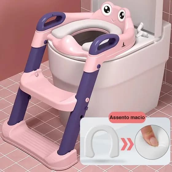 Assento Redutor Infantil com Escadinha para Vaso Sanitário – Segurança e Conforto no Desfralde