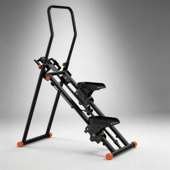 Simulador De Escada Adking Portátil Preto 130kg Com Tela E Guidão