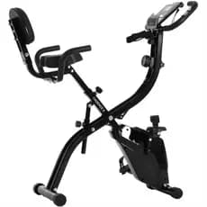Bicicleta Ergométrica Vertical Dobrável Exercicio 150kg Cor Preto