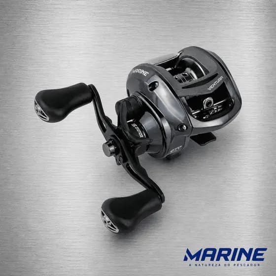 Carretilha Marine Sports New Ventura VT5 5 Rolamentos Drag 4kg Perfil Baixo Pesca Esportiva Tucunaré Original
