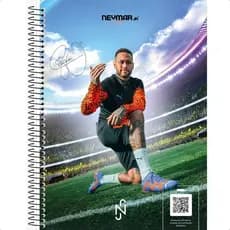 Caderno Oficial Neymar jr Primeiro Passe Universitário 1 matéria 80 folhas