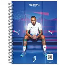 Caderno Oficial Neymar Jr Rumo Ao Top Universitário 1 matéria 80 folhas.