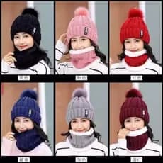 Toucas Forrada Unissex com Gola Forrada De Lã Masculina Feminina - Kit Inverno Diversos Modelos